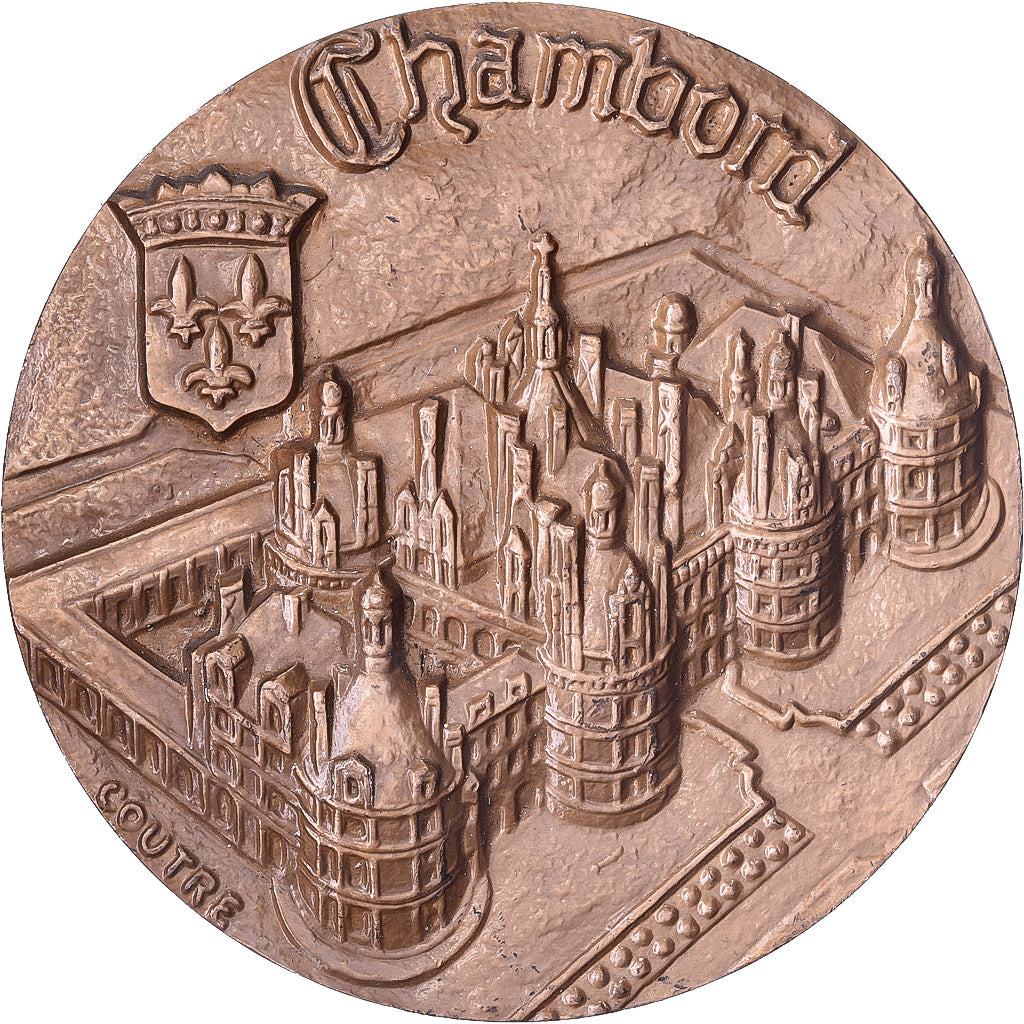 Francia, medaglia, Le Château de Chambord, François Ier, Salamandre, 1967