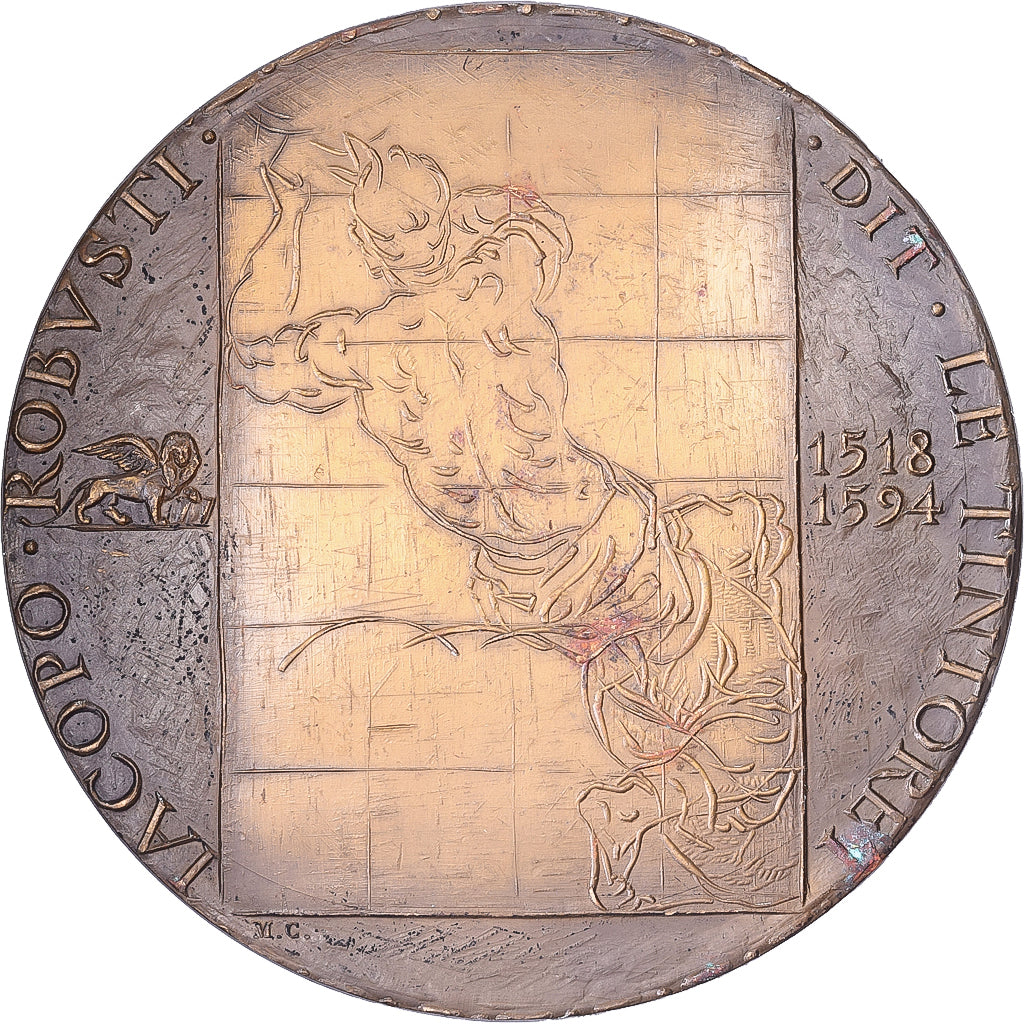 France, Médaille, Iacopo Robusti, Dit Le Tintoret, 1967, Bronze, TTB+, Charon