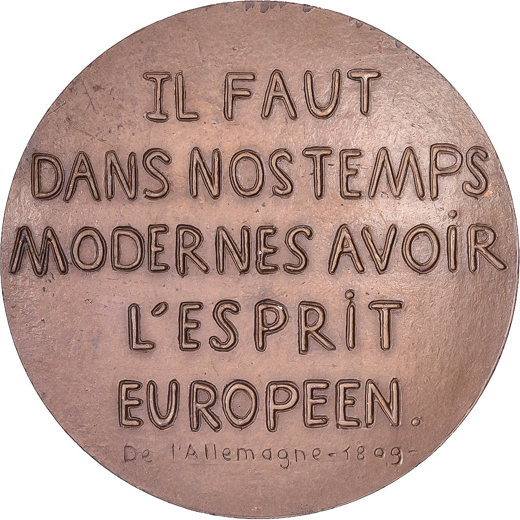 Francia, medaglia, Madame de Stael, 1967, MDP, Bronzo, Hélène Guastalla, BB+