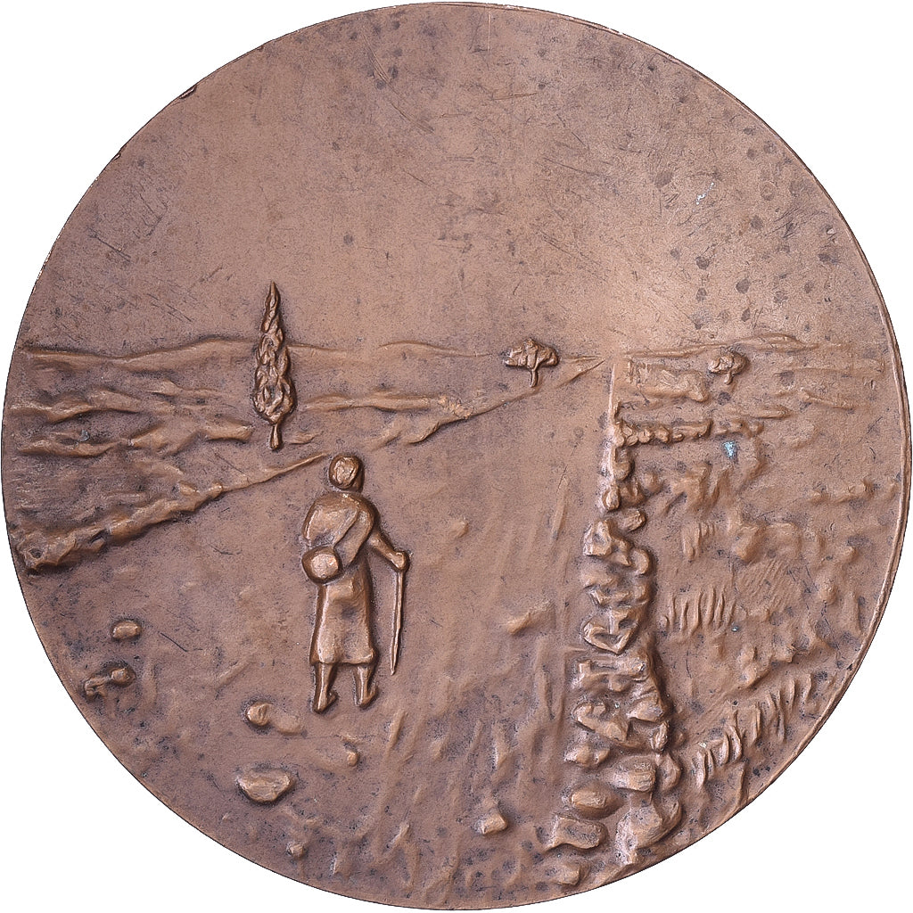 Francia, medaglia, Saint Benoît-Joseph Labre, 1967, Bronzo, Chauvenet, SPL-