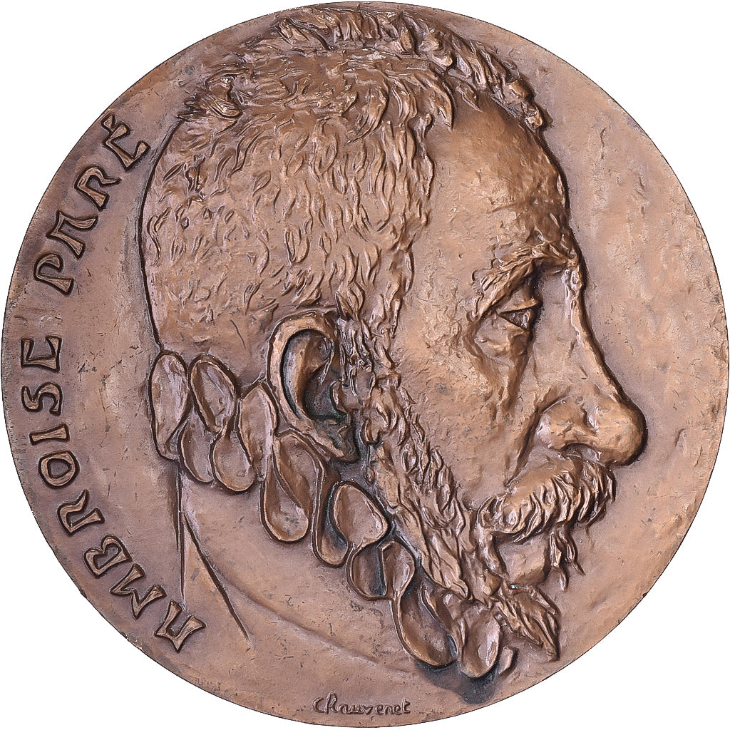 Francia, medaglia, Médecine, Ambroise Paré, 1985, Bronzo, Chauvenet, SPL-