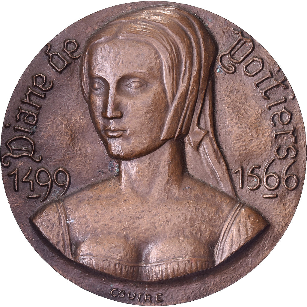 Frankreich, Medaille, Diane de Poitiers, Château de Chenonceaux, Bronze