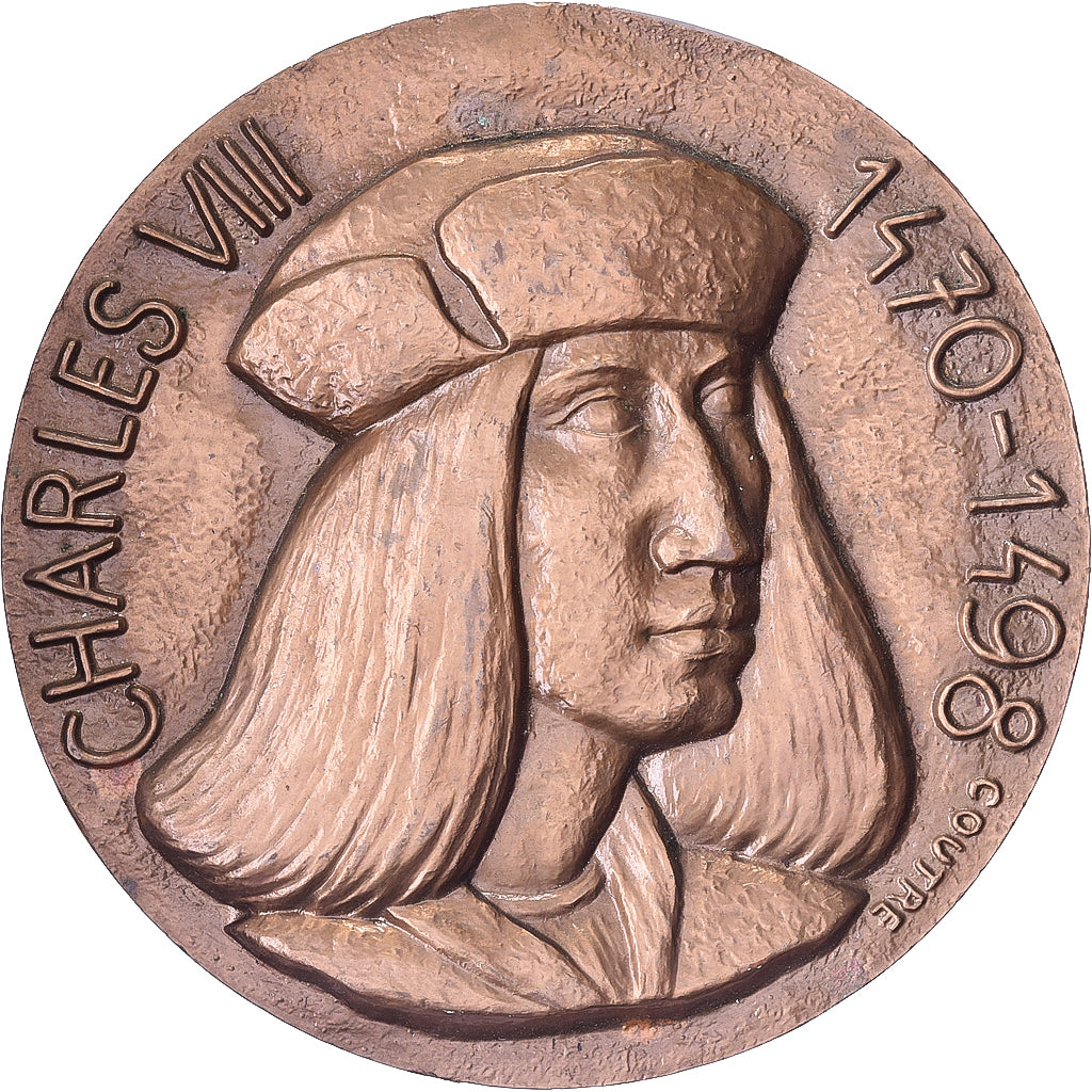 Francia, medaglia, Charles VIII, Amboise, Bronzo, Coutré, SPL