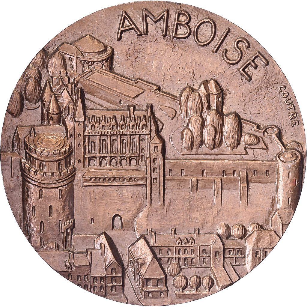 Francia, medaglia, Charles VIII, Amboise, Bronzo, Coutré, SPL