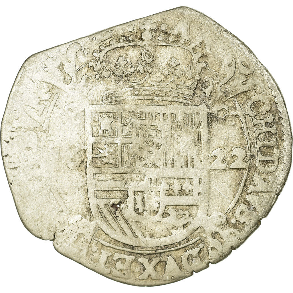 County of Burgundy, Philip IV, Escalin, 1622, Dole, Plata, BC+