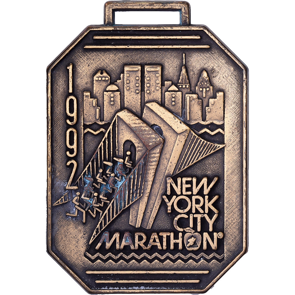 USA, medal, New-York City Marathon, 1992, Métal, EF(40-45)