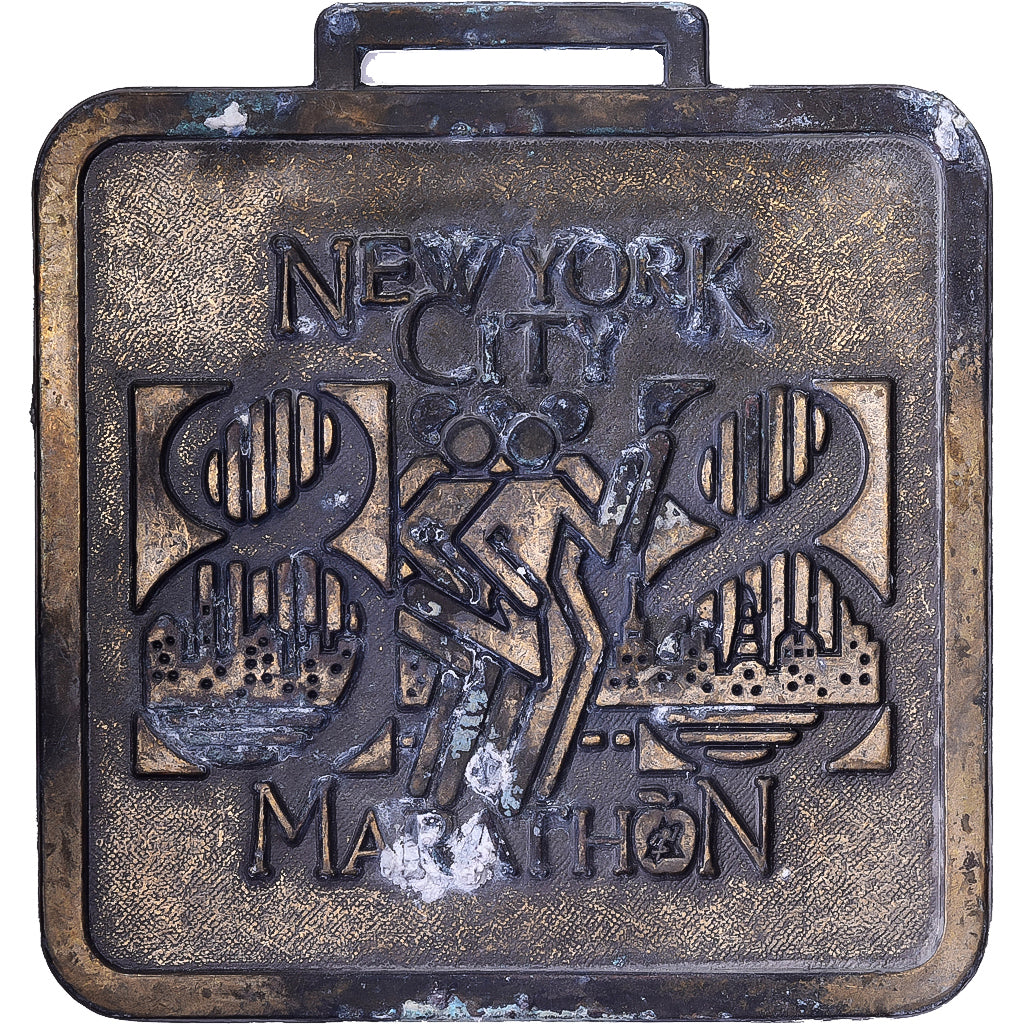 Verenigde Staten, Medaille, New-York City Marathon, 1988, Métal, FR