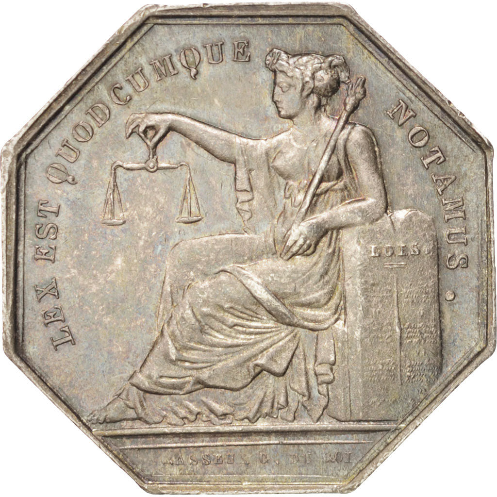 France, Token, Notaires de l'Arrondissement de Bernay, Eure, n.d., Silver