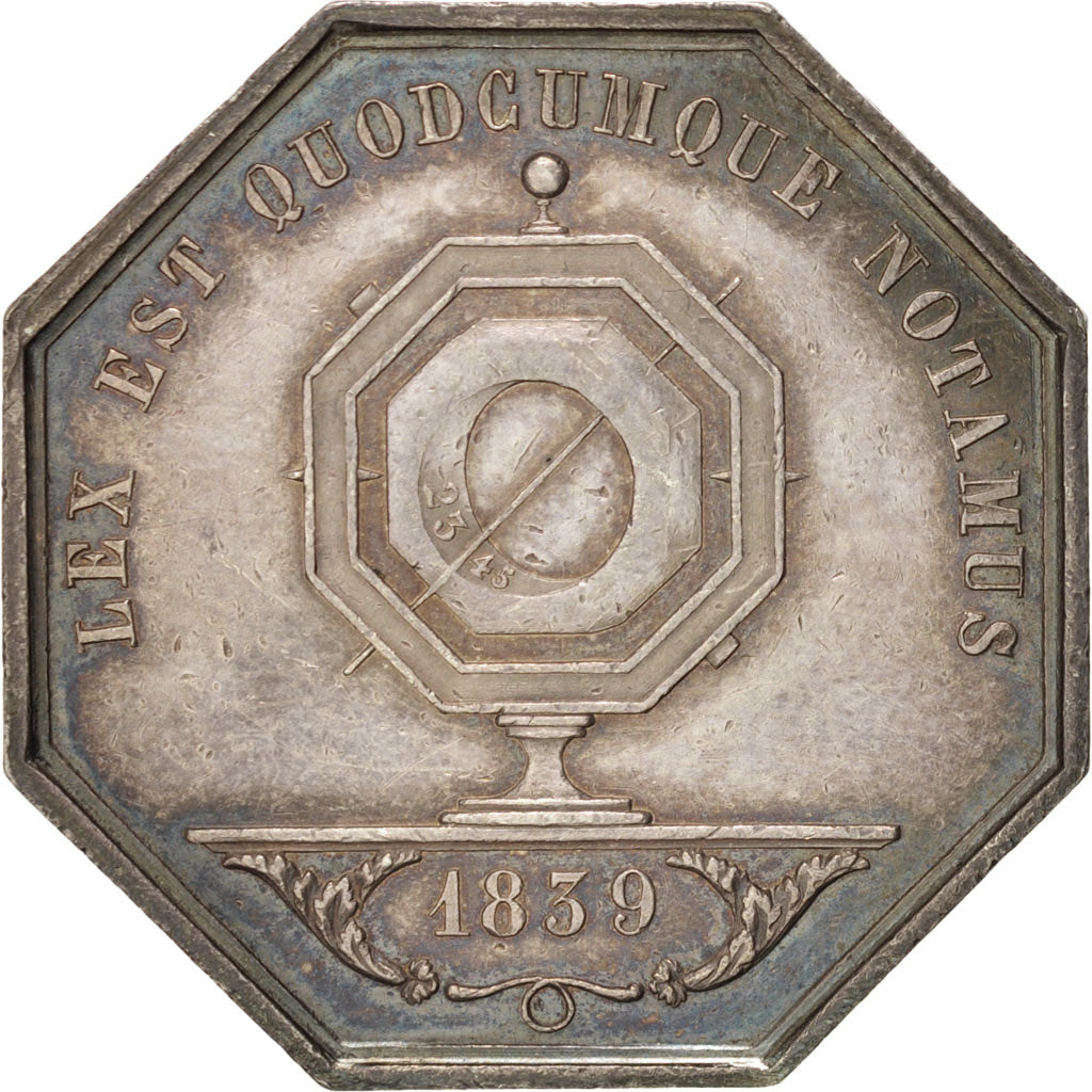 France, Token, Notary, MS(60-62), Silver, Lerouge:173
