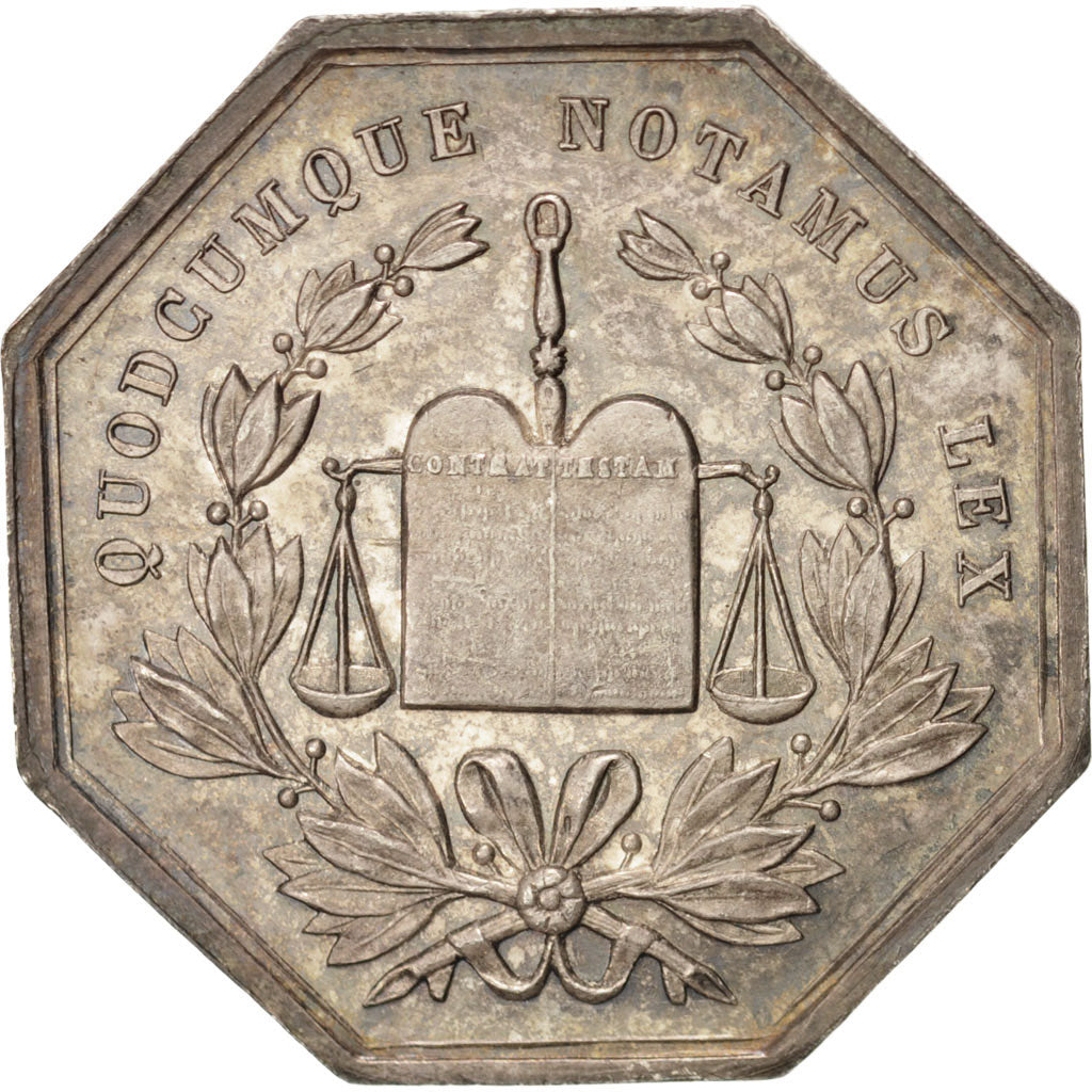 France, Token, Notary, AU(55-58), Silver, Lerouge:1