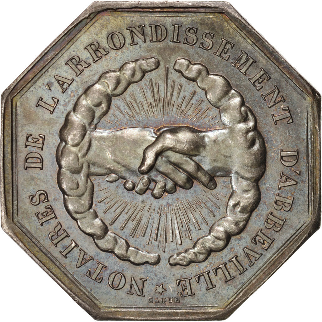 France, Token, Notary, AU(55-58), Silver, Lerouge:1