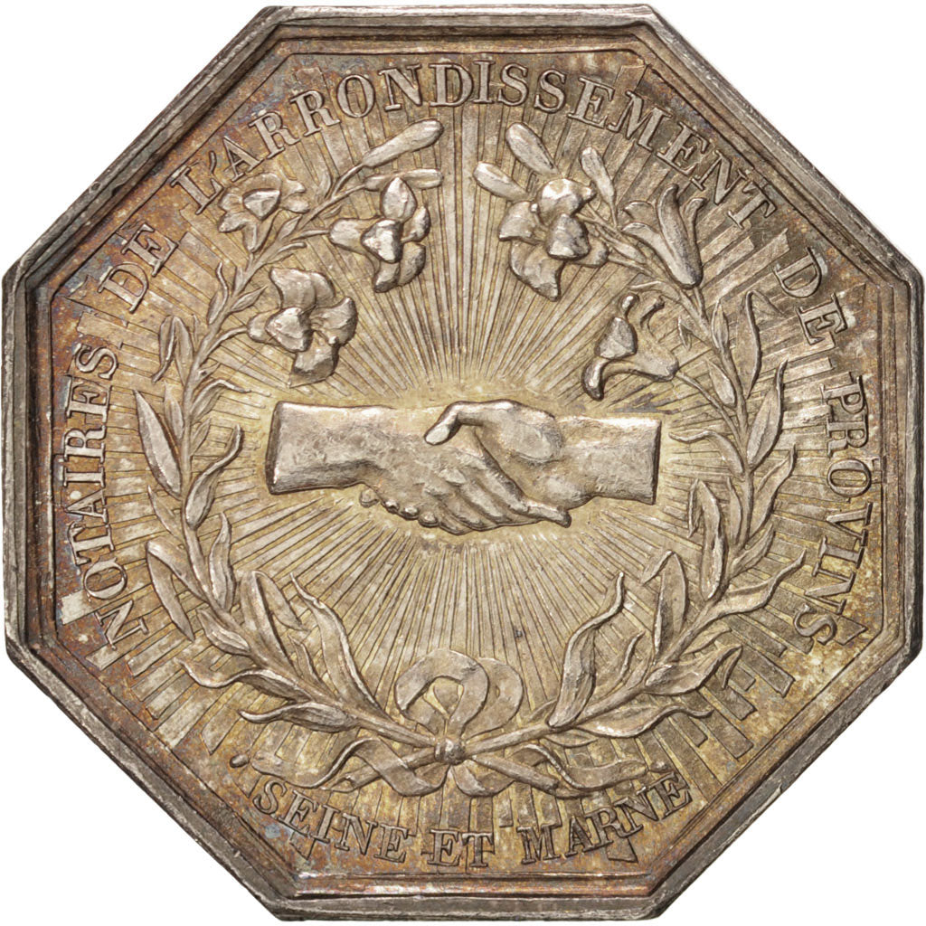 France, Token, Notaires de l'Arrondissement de Provins, Seine-et-Marne, 1824