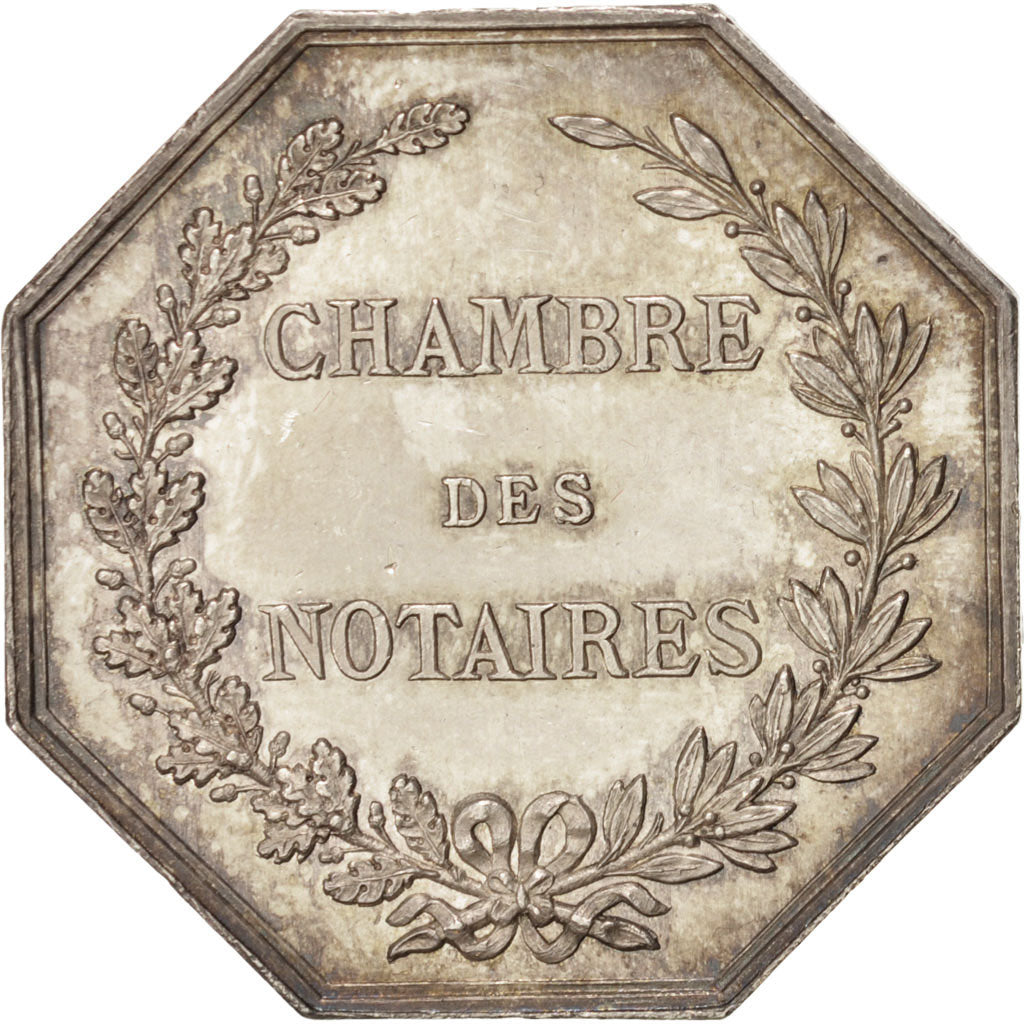 France, Jeton, Notaires de l'Arrondissement d'Issoudun, Indre, n.d., Argent