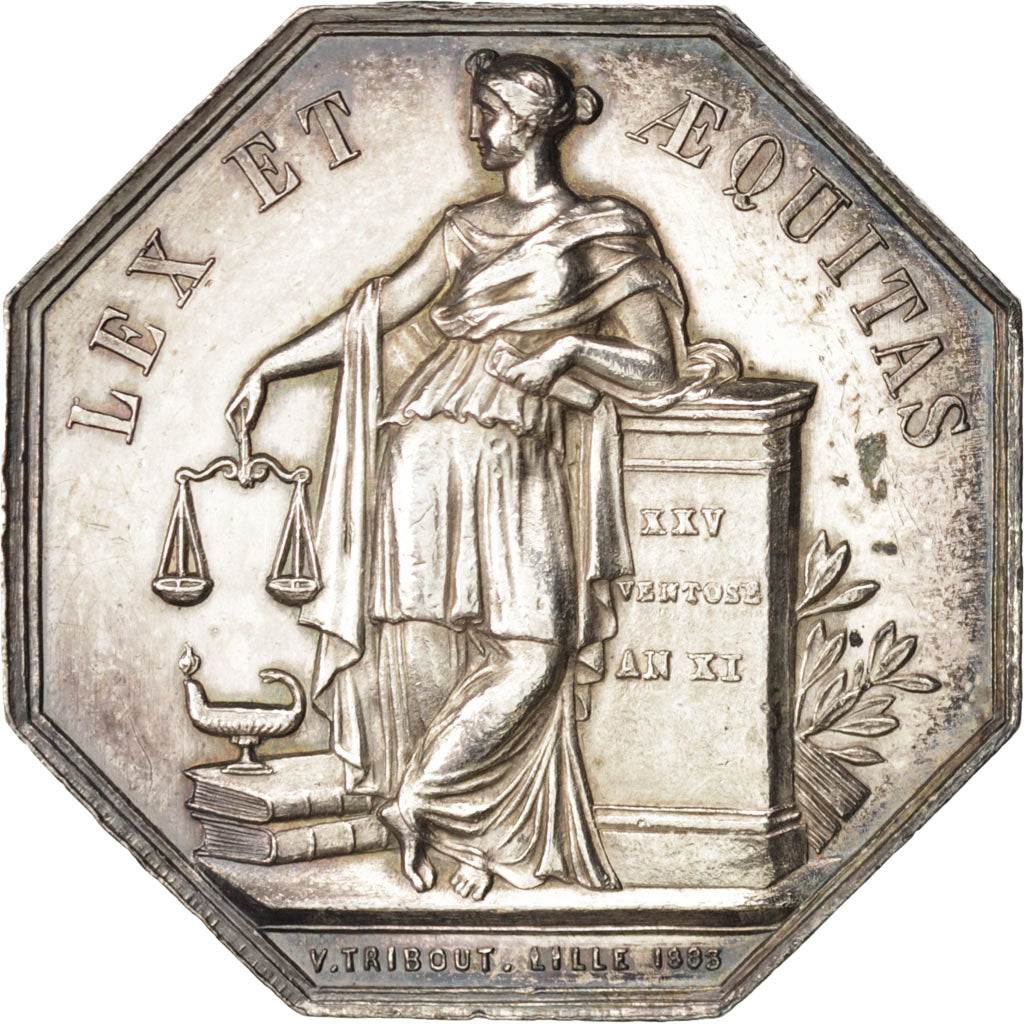France, Token, Notary, AU(50-53), Silver, Lerouge:161