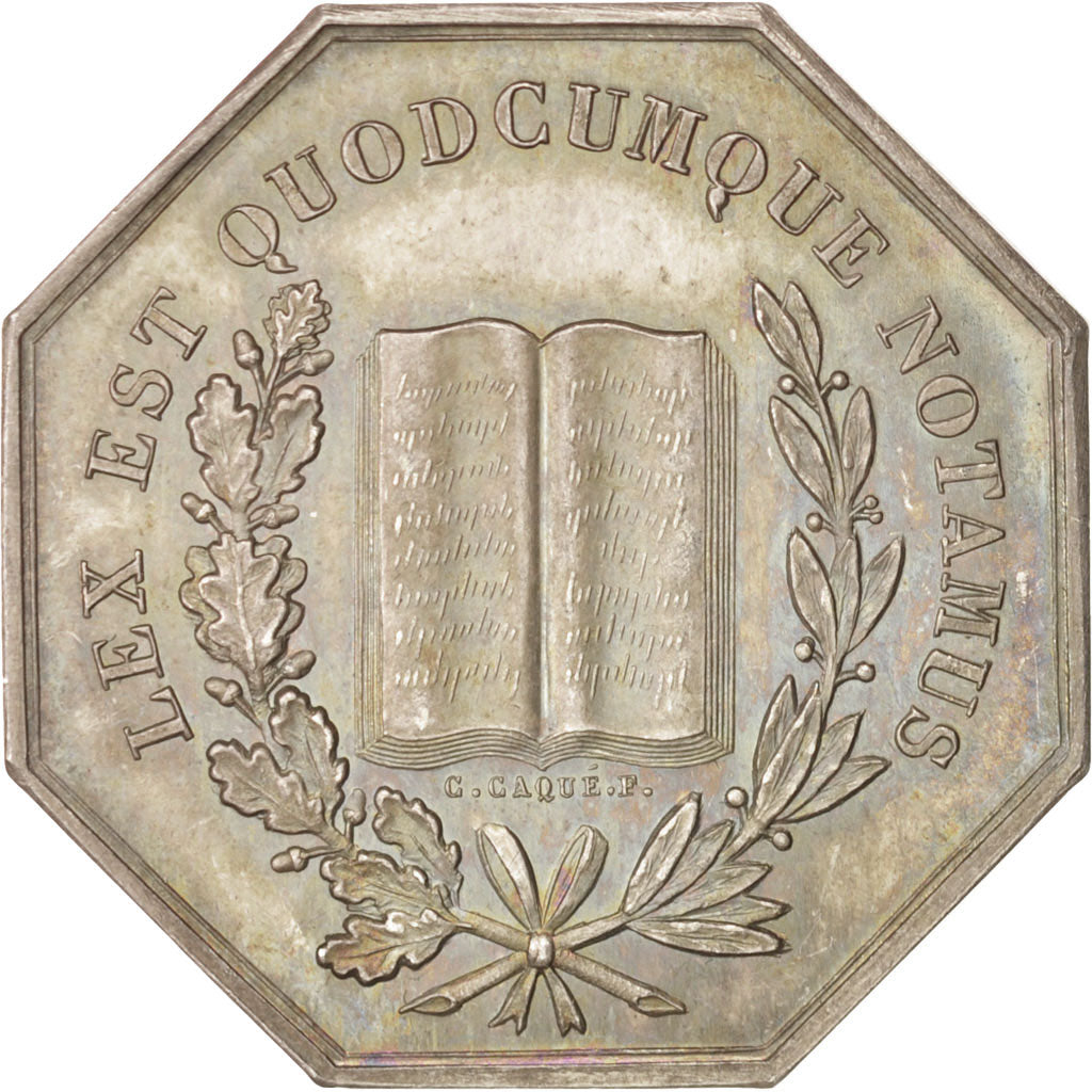 France, Token, Notary, 1852, AU(55-58), Silver, Lerouge:116