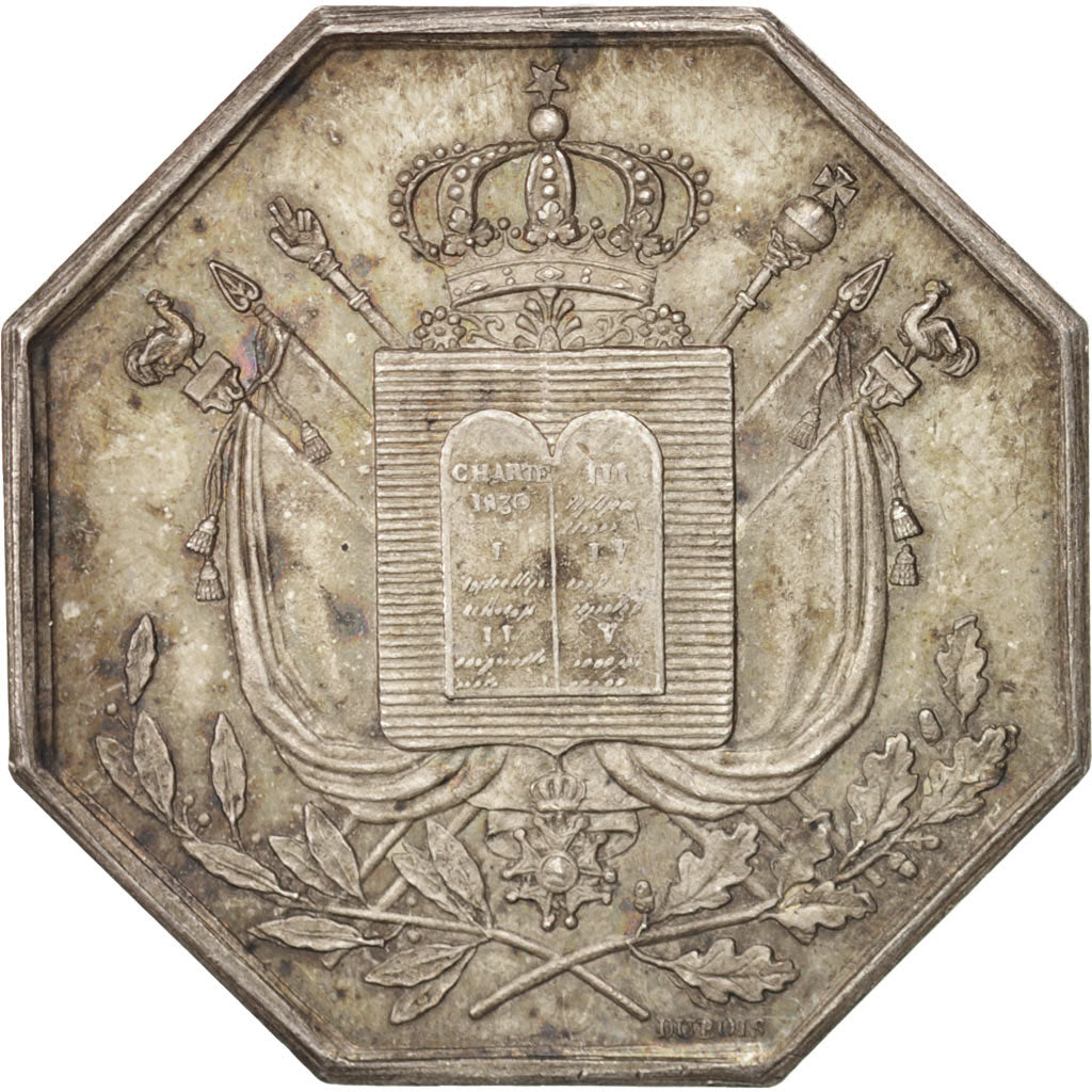 France, Token, Notary, Dubois, AU(50-53), Silver, Lerouge:134