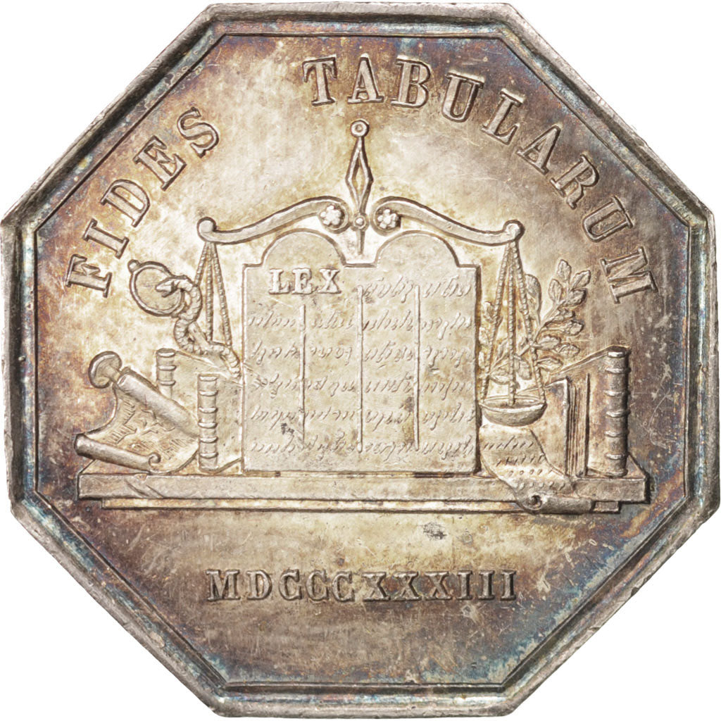 Francia, Token, Notary, 1833, BB+, Argento, Lerouge:121