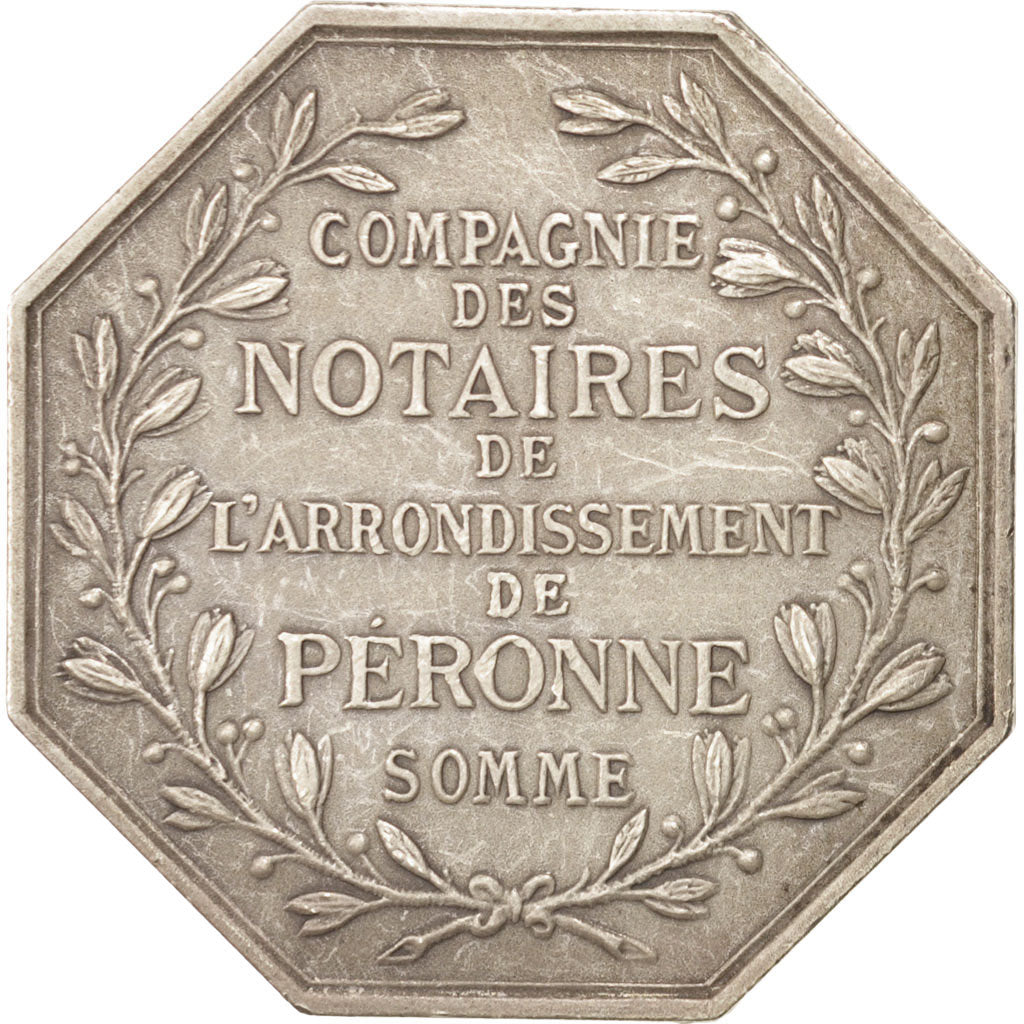 France, Jeton, Notary, 1858, TTB+, Argent, Lerouge:326