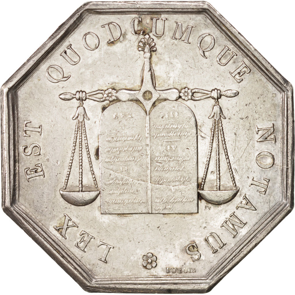 France, Token, Notary, Dubois, AU(50-53), Silver