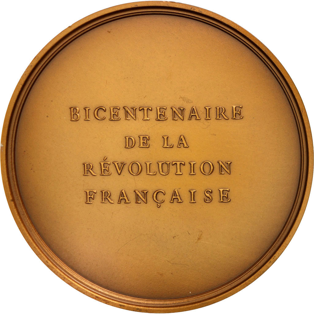 France, Medal, French Fifth Republic, History, 1988, Berechel, AU(55-58), Bronze