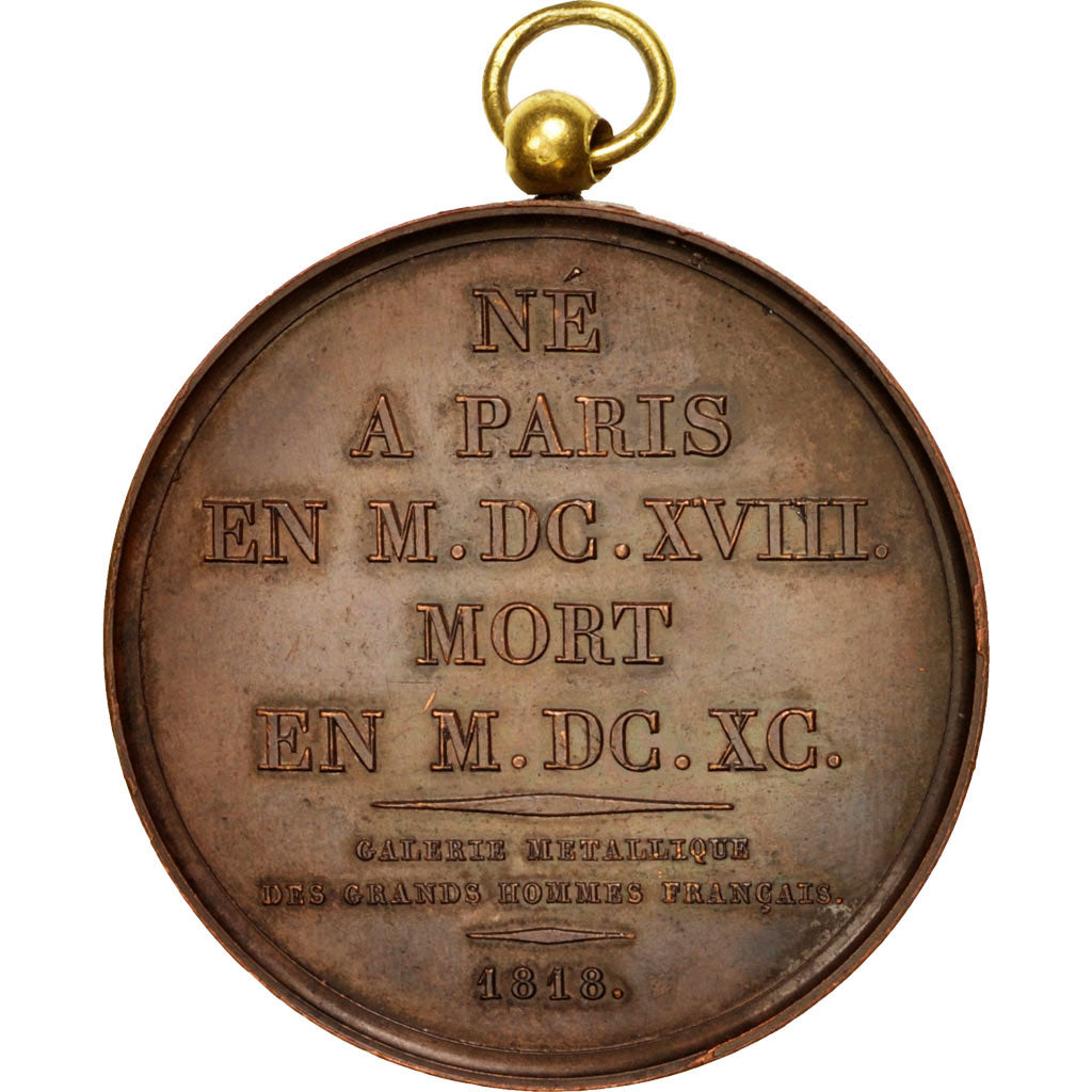 France, Medal, Louis XVIII, Arts & Culture, 1818, TTB+, Bronze