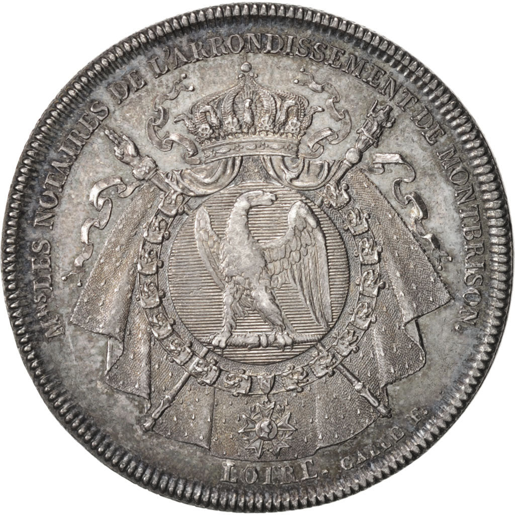 France, Medal, Notaires de l'Arrondissement de Montbrison, 1812, Silver