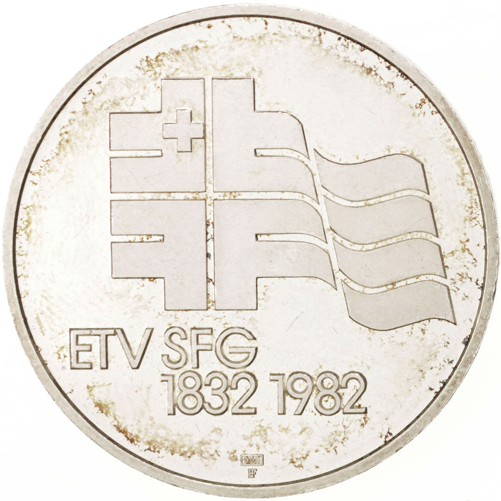 Svizzera, Token, 1982, BB+, Argento