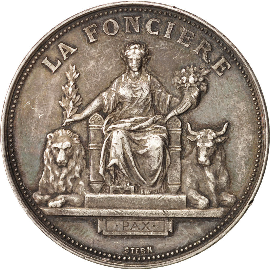 France, Token, Insurance, Stern, AU(50-53), Silver, Gailhouste:253