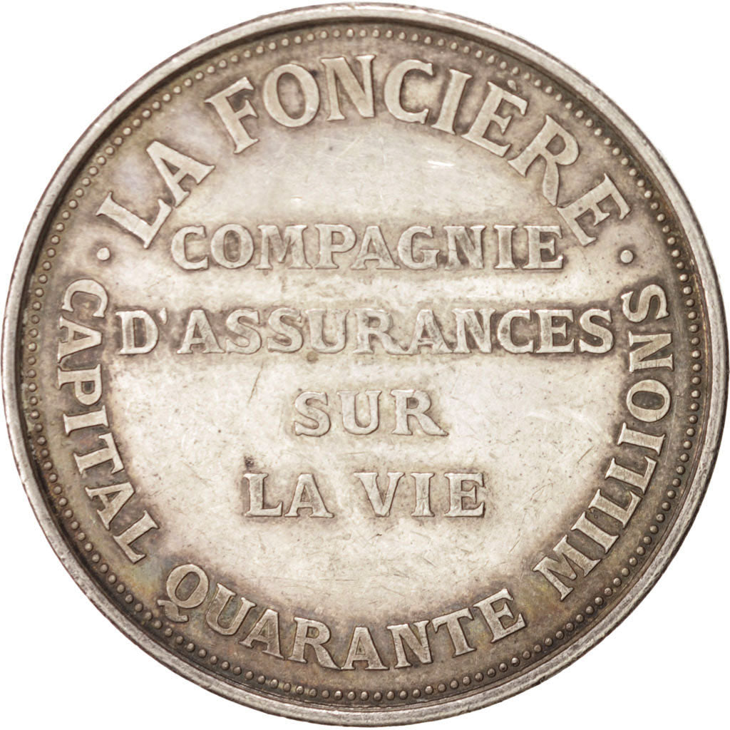 France, Token, Insurance, Stern, AU(50-53), Silver, Gailhouste:253