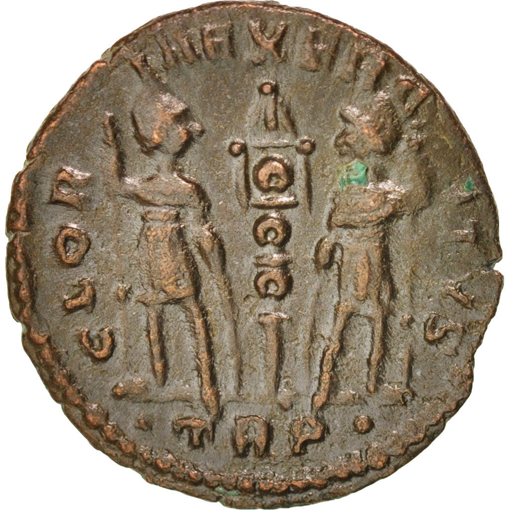 Coin, Constantine II, Nummus, Trier, AU(50-53), Copper, RIC:591