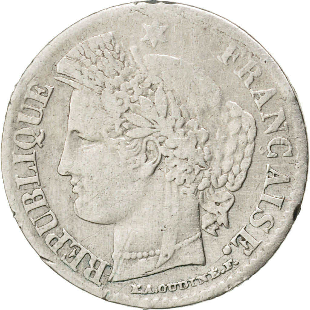 Coin, France, Cérès, 20 Centimes, 1850, Strasbourg, VF(20-25), Silver
