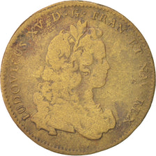France, Token, Royal, Louis XV, VF(30-35), Brass