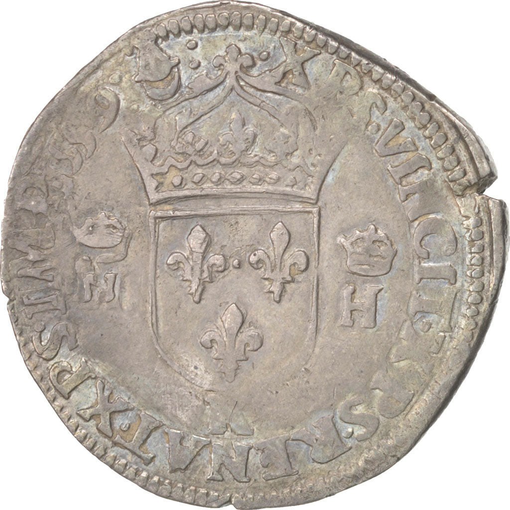 Coin, France, Teston, 1559, Bordeaux, EF(40-45), Silver, Sombart:4566
