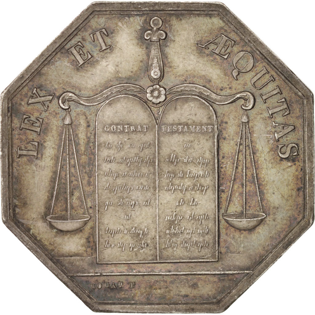 France, Jeton, Notary, SUP+, Argent, Lerouge:107