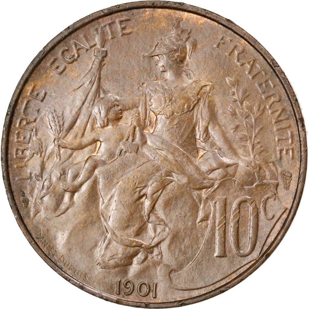 Monnaie, France, Dupuis, 10 Centimes, 1901, SPL, Bronze, KM:843, Gadoury:277