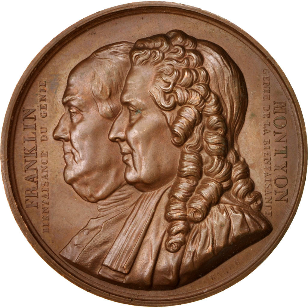 France, Medal, Arts & Culture, 1833, Barre, SUP, Cuivre