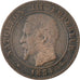 Moneda, Francia, Napoleon III, Napoléon III, 2 Centimes, 1854, Paris, BC+