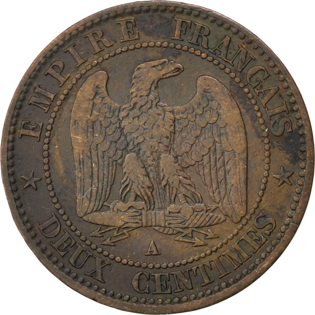 Coin, France, Napoleon III, Napoléon III, 2 Centimes, 1855, Paris, VF(20-25)