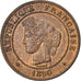 Coin, France, Cérès, 5 Centimes, 1880, Paris, MS(60-62), Bronze, KM:821.1