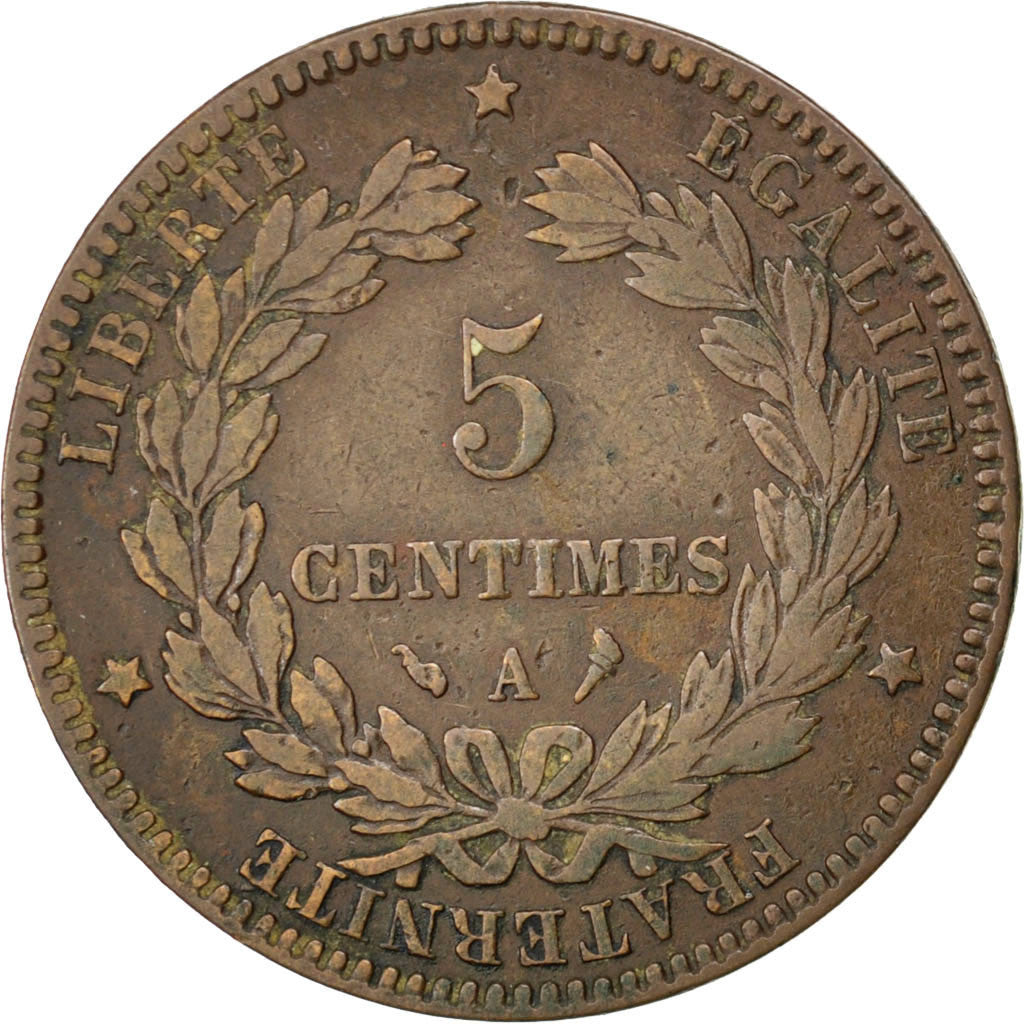 Monnaie, France, Cérès, 5 Centimes, 1897, Paris, TB, Bronze, KM:821.1