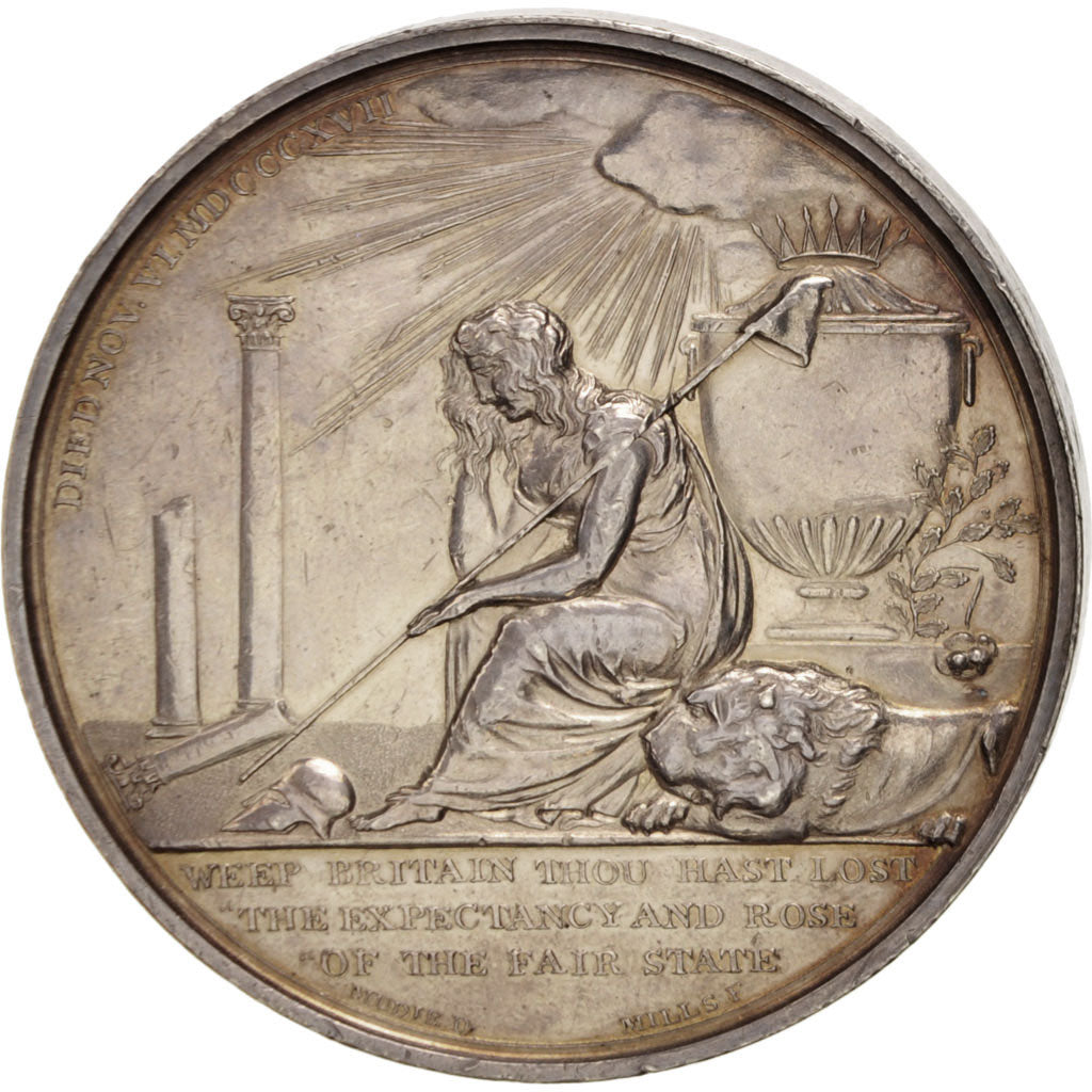 Regno Unito, medaglia, Death of Princess Charlotte, 1817, Argento, SPL-
