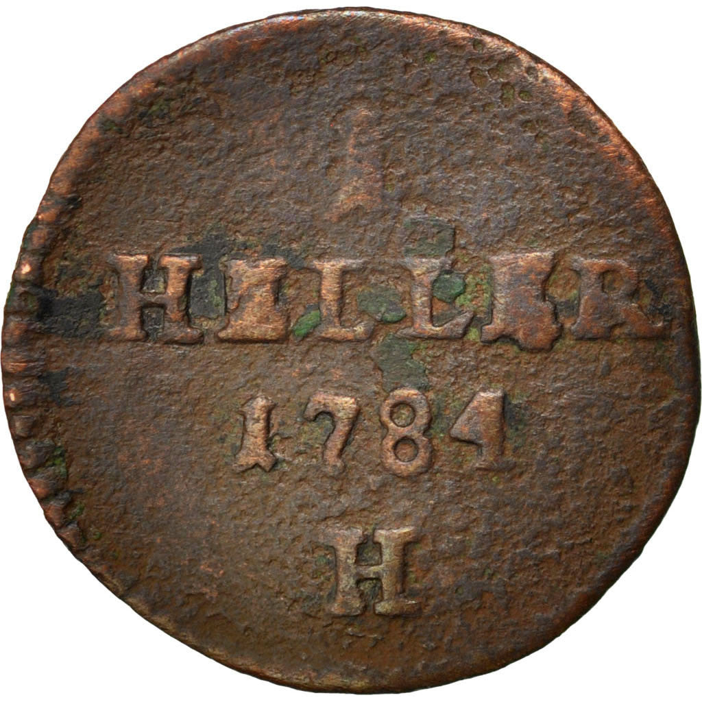 Monnaie, Etats allemands, FURTHER AUSTRIA, Josef II, Heller, 1784, TB, Cuivre