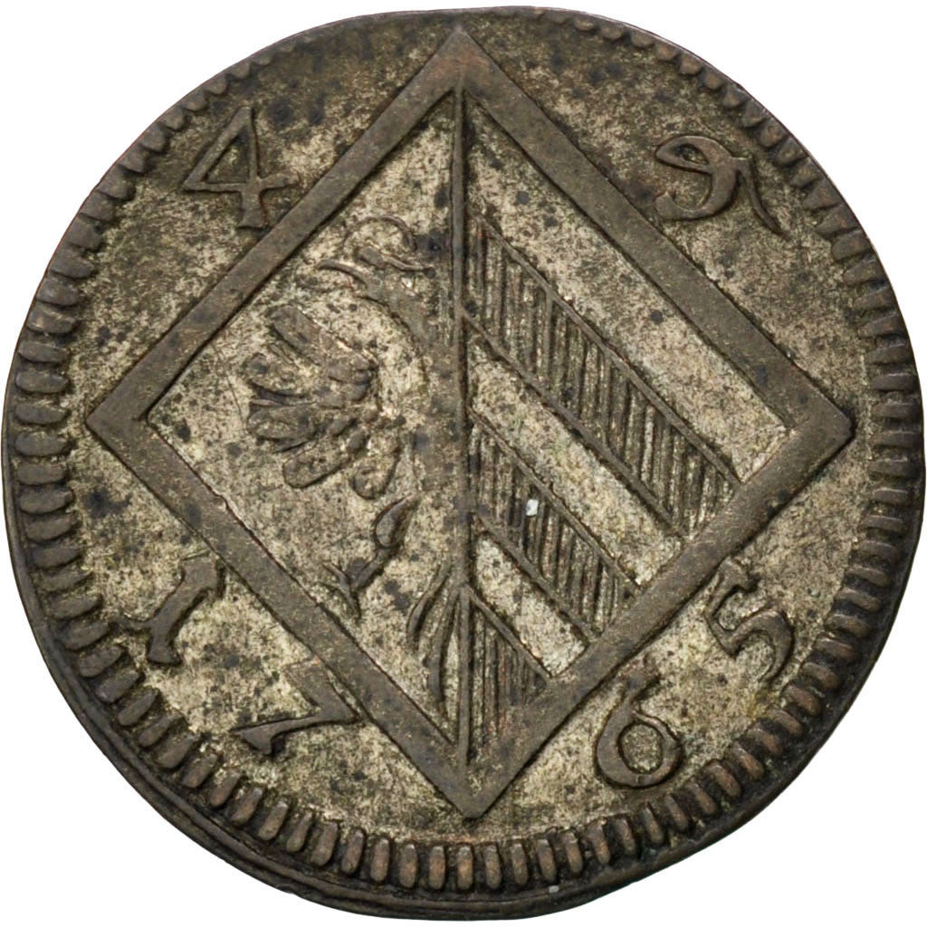 Moneta, Stati tedeschi, NURNBERG, 4 Pfennig, 1765, BB, Biglione, KM:340