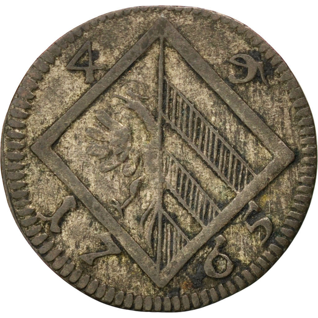 Monnaie, Etats allemands, NURNBERG, 4 Pfennig, 1765, TTB, Billon, KM:340