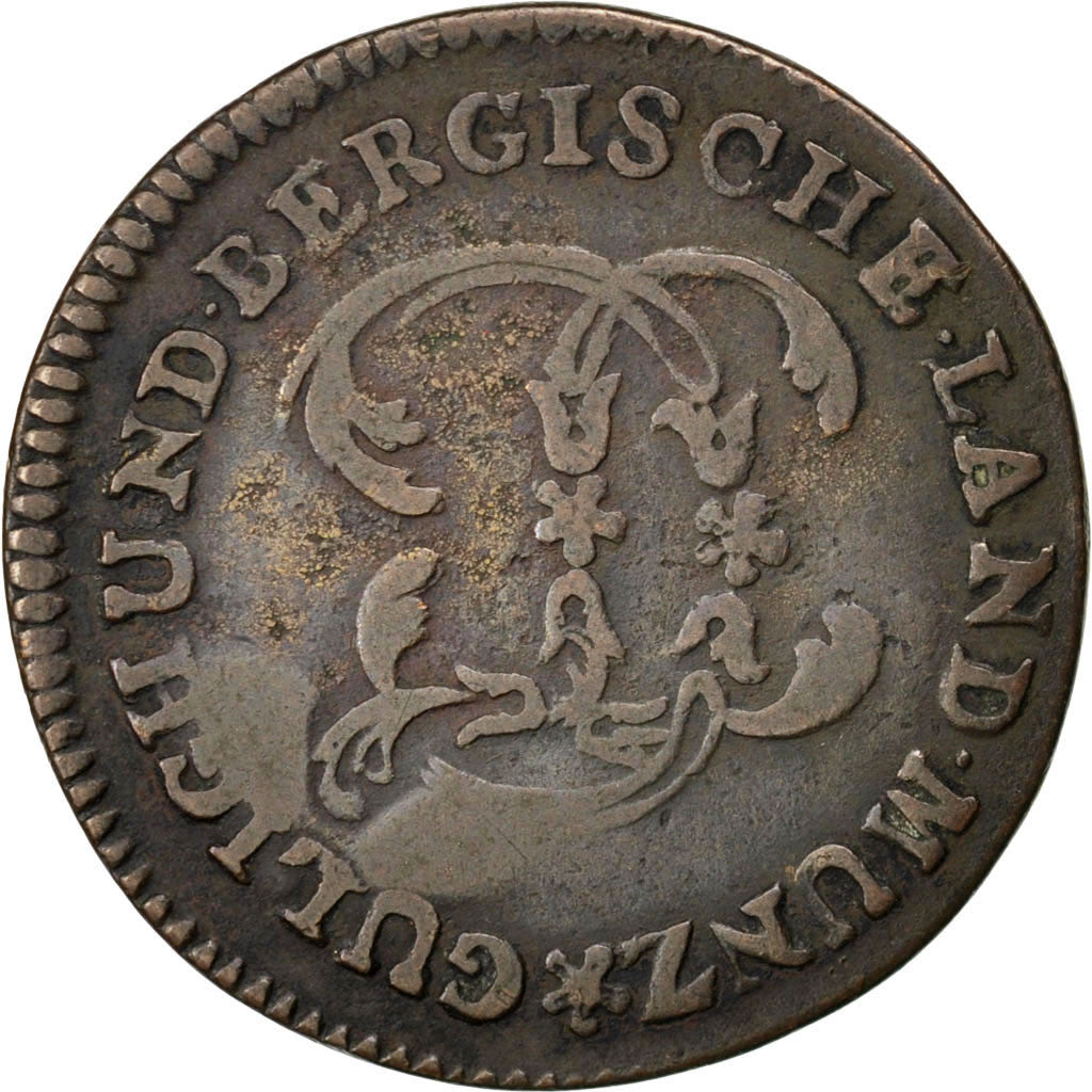 Monnaie, Etats allemands, JULICH-BERG, Karl Theodor, 1/2 Stüber, 1794, TTB