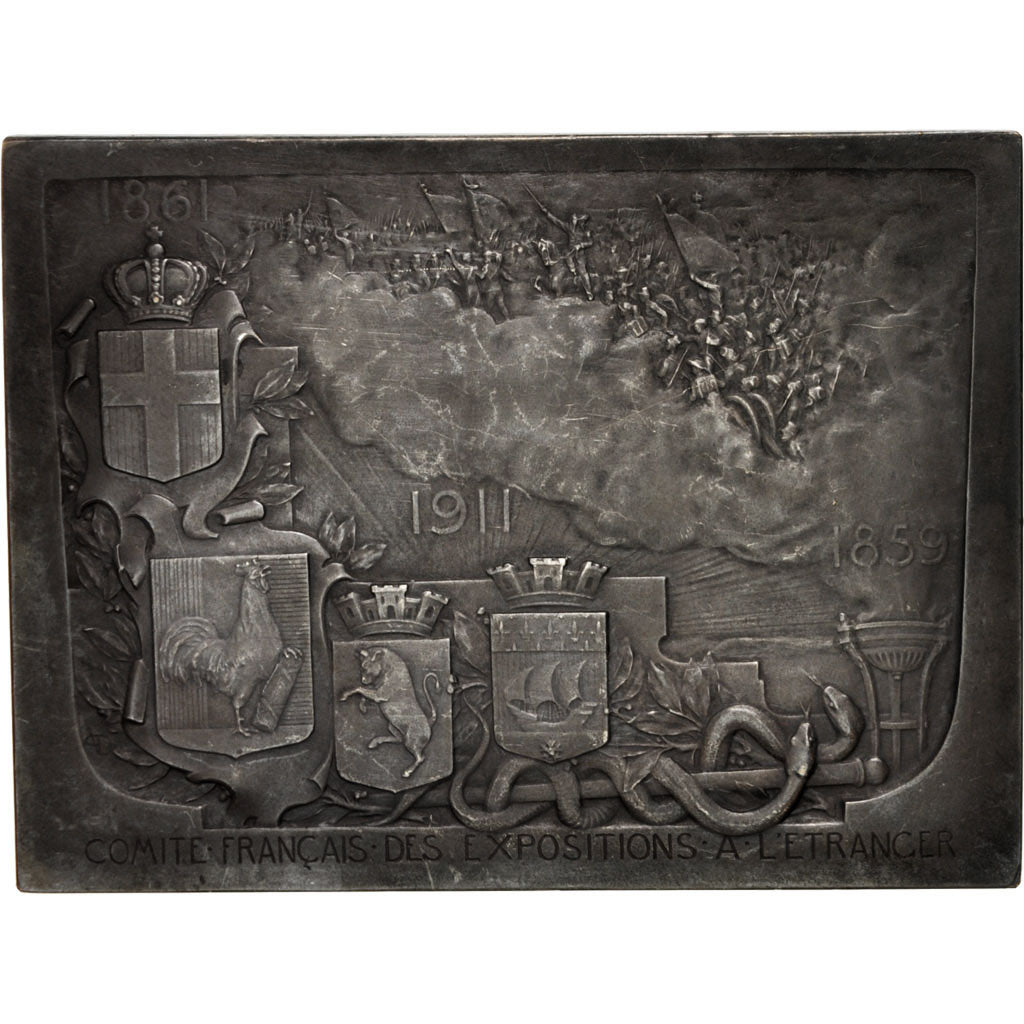 France, Médaille, 1911 Turin International Exhibition, 1911, Bronze argenté