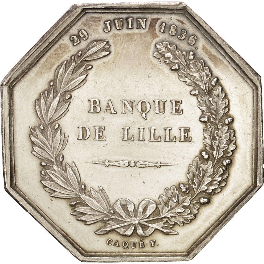 France, Token, Bank, Ville de Lille, Banque de Lille, Louis Philippe I, 1836