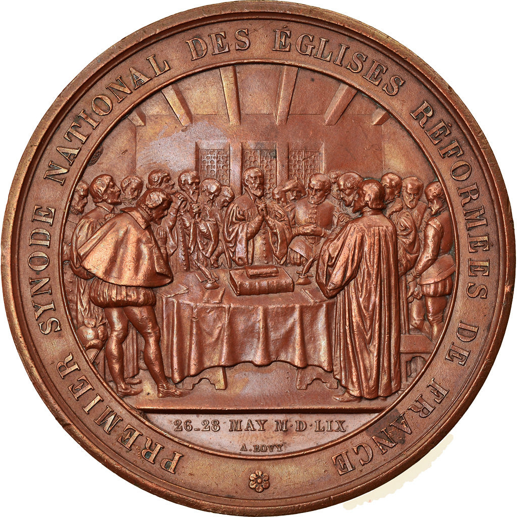 Francja, Medal, Troisième Jubilé Séculaire de l'Eglise Réformée, Religie i
