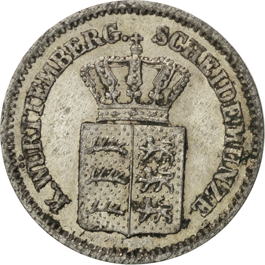 Münze, Deutsch Staaten, WURTTEMBERG, Karl I, Kreuzer, 1870, VZ, Silber, KM:612