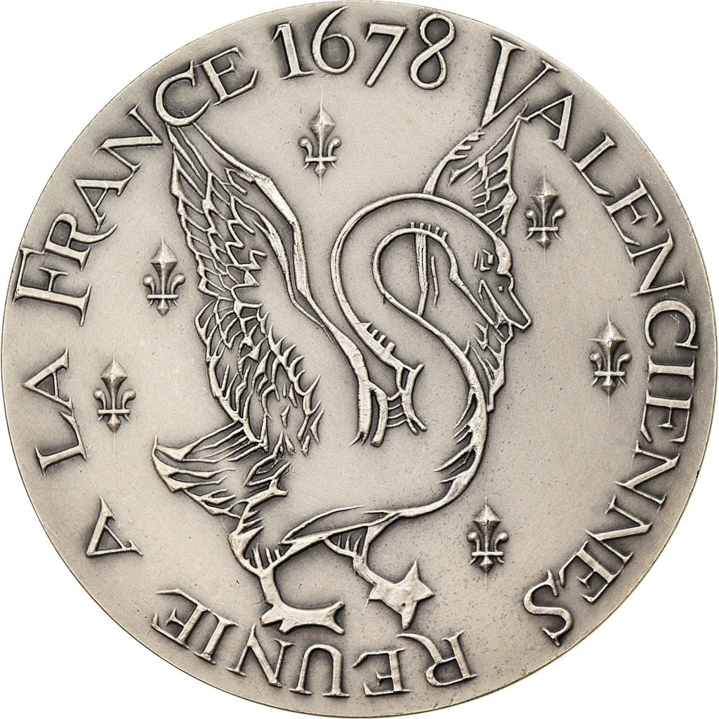 Francia, medalla, Valenciennes Réunie à la France en 1678, EBC, Bronce